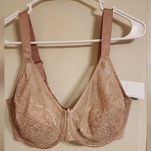 NWT- HSIA Tan Lace Bra 38H